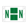 Tab Alpha Code Labels Letter N Dark Green 14114