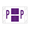 Tab Alpha Code Labels Letter P Purple 14116