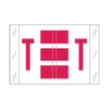 Tab Alpha Code Labels Letter T Red 14120