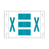 Tab Alpha Code Labels Letter X Blue 14124