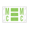 Tab Alpha Code Labels Letter Mc Fluorescent Green 14127