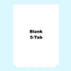 Blank 5-tab dividers for binders, featuring customizable tabs for document organization.