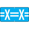 Tab Products Alphabetic Labels Letter X Light Blue TBAV-X