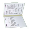 Smead Pressboard File Folder with 2 SafeSHIELD Fasteners, 1/3-Cut Tab, 2" Exp, Letter Size, Gray/Green, 25/Box