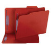 Smead Pressboard Fastener Folder with SafeSHIELD Fasteners 14936, 2 Fasteners, 1/3-Cut Tab, 2" Expansion, Letter, Bright Red
