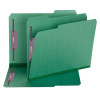 Smead Pressboard Fastener Folder with SafeSHIELD Fasteners 14938, 2 Fasteners, 1/3-Cut Tab, 2" Expansion, Letter, Green