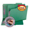 Smead Pressboard Fastener Folders, Letter Size, 1/3-Cut, 2 Fasteners, Green, 25/Box