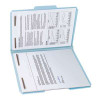 Smead 100% Recycled Pressboard Fastener File Folder, 1/3-Cut Tab, 1" Exp, Letter Size, Blue, 25/Box