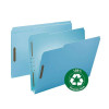 Smead 100% Recycled Pressboard Fastener Folder, 2" Exp Blue (15001)