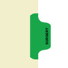 Surgery Dividers, Side Tab, Position 2, Medium Green Tab, 50/Box (I633) - Zoomed