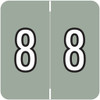 Barkley BXNM Series Numeric Label '8' in Gray - Two-sided Numeric Label for Filing and Organization