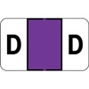 Control-O-Fax Compatible Label for Letter 'D' – Black Text on Purple Background
