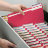 Smead Fastener File Folders, 2 Fasteners, Reinforced 1/3-Cut Tab, Legal Size, Red, 50/Box