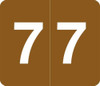 VA Hospital Numeric Color Coding Filing Labels, Number 7