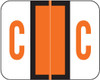 Smead Alphabetical Labels, BCCS-Series, 1 H x 1 1/4 W, Letter C, Orange, 120/Pack