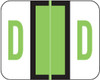 Smead Alphabetical Labels, BCCS-Series, 1 H x 1 1/4 W, Letter D, Fl. Green, 120/Pack