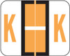 Smead Alphabetical Labels, BCCS-Series, 1 H x 1 1/4 W, Letter K, fl. Orange, 120/Pack