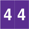 S&W KKL Numeric Labels, SWNM-Series, 1-1/2 H x 1-1/2 W, Number 4, Purple