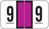 Jeter 0300 Series Numeric Labels - Purple, Number 9, 500 Labels per Roll, Polylaminated for End-Tab Filing