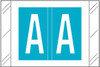 Barkley FASTM Alphabetic Label - Light Blue Letter A, Self-Adhesive, Polylaminated for End-Tab File Folders