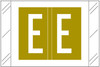 Barkley FASTM Alphabetic Label - Gold Letter E, Self-Adhesive, Polylaminated for End-Tab File Folders