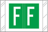 Barkley FASTM Alphabetic Label - Dark Green Letter F, Self-Adhesive, Polylaminated for End-Tab File Folders