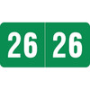 Smead Compatible ETS Year Label 2026 – Green, End Tab, 1/2 x 1, 250/Pack
