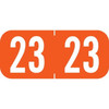 2023 Tab 1287 Year Label – Dark Orange, 1/2 x 1-1/8, 500/Roll