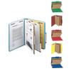Smead SafeSHIELD Pressboard Classification File Folders with 2 Dividers, 2-Inch Expansion, 2/5-Cut Tab, Assorted Colors – Green, Brown, Red, Yellow, Blue