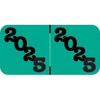 Jeter Year Label 2025 – Teal, 3/4" x 1-1/2", 500/Roll, JPYM-25