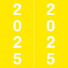 IFC Year Labels – CL7300 Series, 2025, 1-7/8" x 1-7/8", Yellow