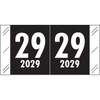 Col'R'Tab Compatible Year Label 2029 – Black, CLYM Series, 3/4" x 1-1/4"