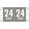 Col'R'Tab Compatible Year Label 2024 – Gray, CLYM Series, 3/4" x 1-1/4"