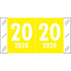 Col'R'Tab Compatible Year Label 2020 – Yellow, CLYM Series, 3/4" x 1-1/4"
