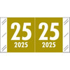 Col'R'Tab Compatible Year Label 2025 – Gold, CLYM Series, 3/4" x 1-1/4"