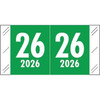 Col'R'Tab Compatible Year Label 2026 – Dark Green, CLYM Series, 3/4" x 1-1/4"