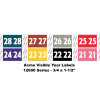 Acme Visible Compatible Year Labels – 12600 Series, 2021–2028, Color-Coded, Laminated