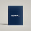 RE/MAX Dusk Blue hardcover presentation cover – portrait view showing full front design with soft matte finish