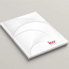 Keller Williams 'White Nautilus" hardcover presentation cover – front angled view, white soft-touch finish with modern KW logo
