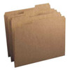 Kraft File Folders, Letter Size, 1/3-Cut Reinforced Tabs, 17pt, 100/Box – Front View