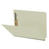 Gray Green End Tab Pressboard Fastener Folder – Letter Size, 25pt, 2 Fasteners