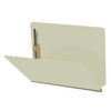 Gray Green End Tab Pressboard Fastener Folder – Letter Size, 25pt, 2 Fasteners