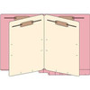 End Tab Classification Folders - 2 Dividers, 14pt Pink, Letter Size