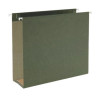 Smead 64279 letter-size hanging file folder, green, 3-inch box-bottom expansion with metal hanging rods