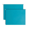 Smead 64440 letter-size teal hanging folder, no tab.
