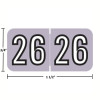 Barkley BAYM 2026 year label, lavender, 3/4" x 1-1/2"