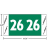 Col’R’Tab 51700 2026 year label, dark green, 3/4" x 1-1/2", 500/roll
