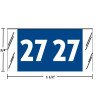 Col’R’Tab 81700 2027 year label, dark blue, 3/4" x 1-1/2", 250/pack