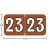Colwell-compatible COYM-24 year label, 2024 blue, 3/4 x 1-1/2, laminated wrap-around, USA made.