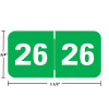 MJYM-26 year labels, 2026 green, 3/4 x 1-1/2 in, polylaminate, 500/roll — Medical Arts Press match